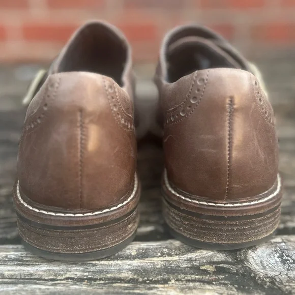 NAOT EVIDENCE VINTAGE FOG LIGHT BROWN LEATHER SLIP RESISTANT SHOES 40/ 7.5